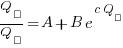 {Q_в}/{Q_н} = A + B e^{c Q_н}